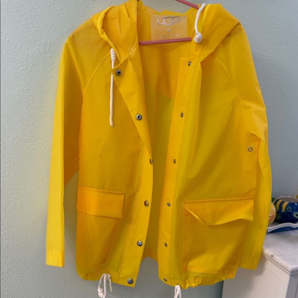UGG Bright Yellow Hooded Raincoat